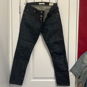 Billy Reid Slim Jean Raw Indigo Denim